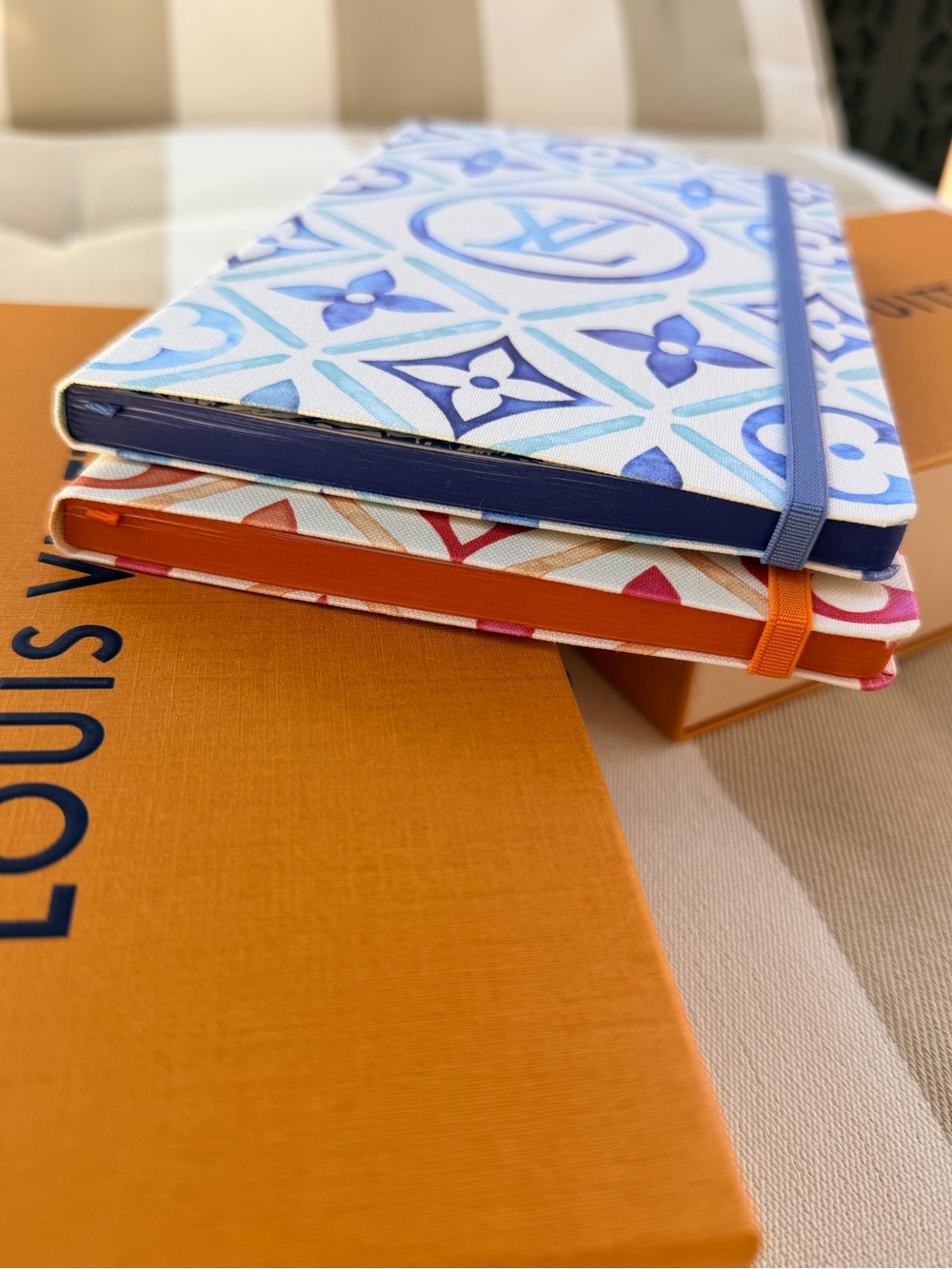 Louis Vuitton By The Pool Blue Watercolor Collection Jane notebook journal - Picture 5 of 6